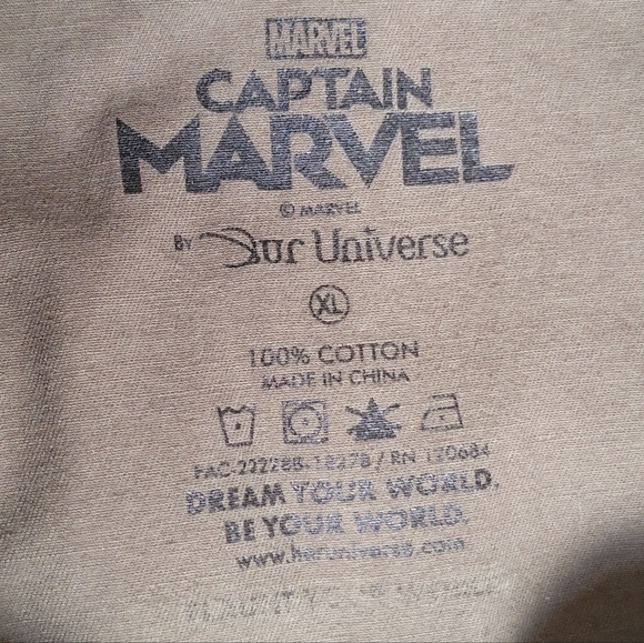 Unisex Captain Marvel Military Inspired Shirt With Patches Size XL 100% Cotton - Picture 8 of 8